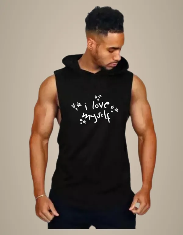 Black_Trendy_Hood_Sports/Gym_T-Shirt_For_Men