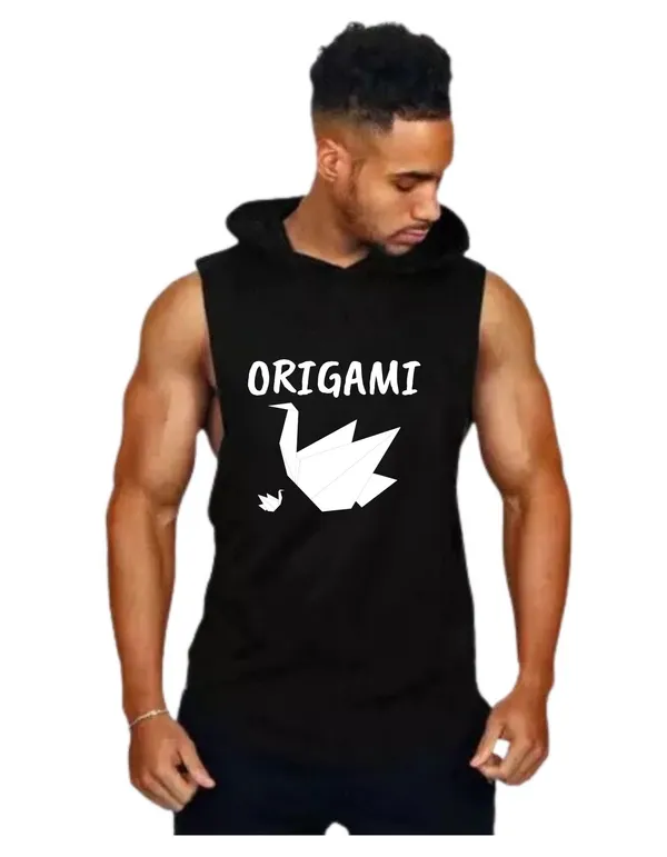 Black_Trendy_Hood_Sports/Gym_T-Shirt_For_Men