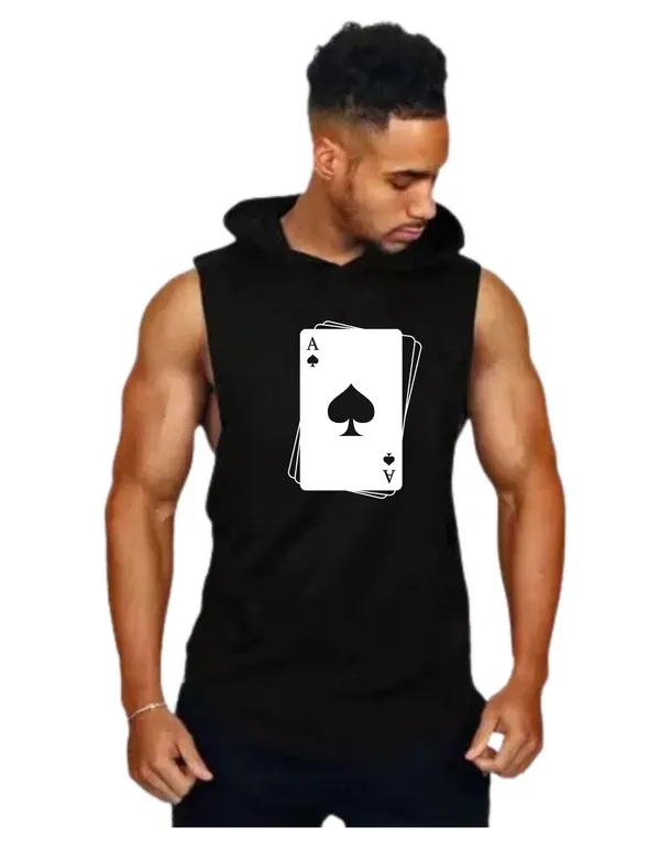 Black_Trendy_Hood_Sports/Gym_T-Shirt_For_Men