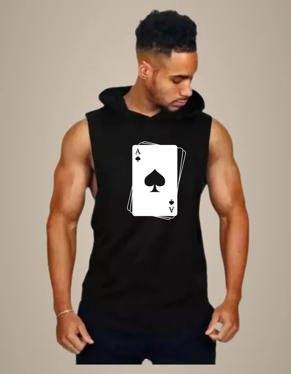 Black_Trendy_Hood_Sports/Gym_T-Shirt_For_Men