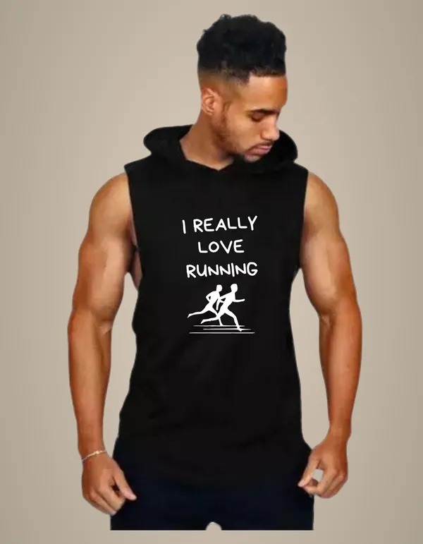 Black_Trendy_Hood_Sports/Gym_T-Shirt_For_Men