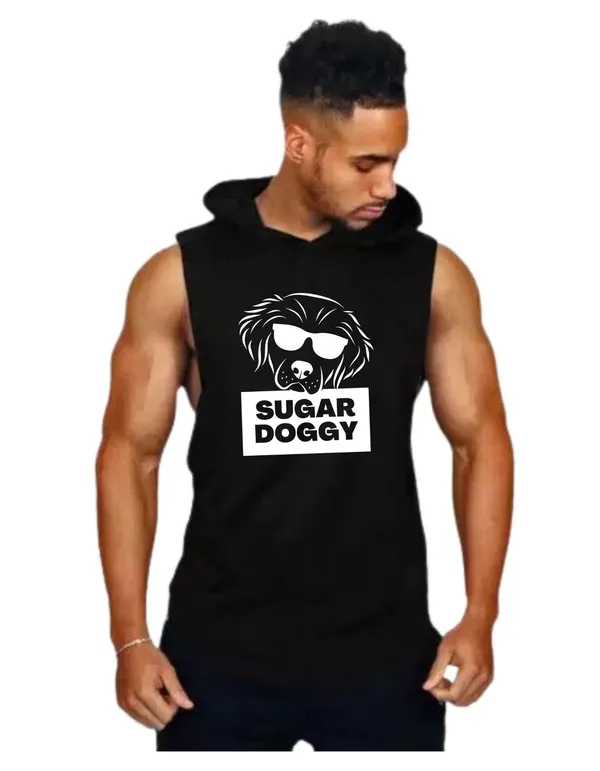 Black_Trendy_Hood_Sports/Gym_T-Shirt_For_Men