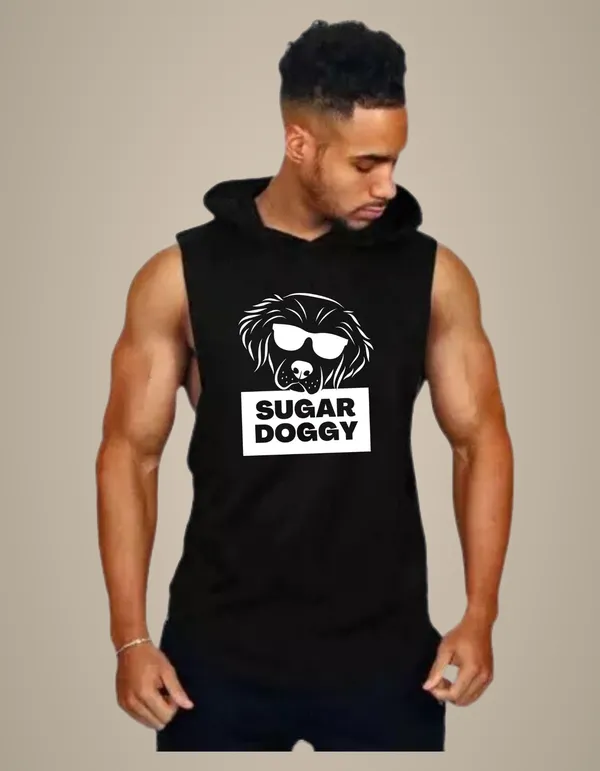 Black_Trendy_Hood_Sports/Gym_T-Shirt_For_Men