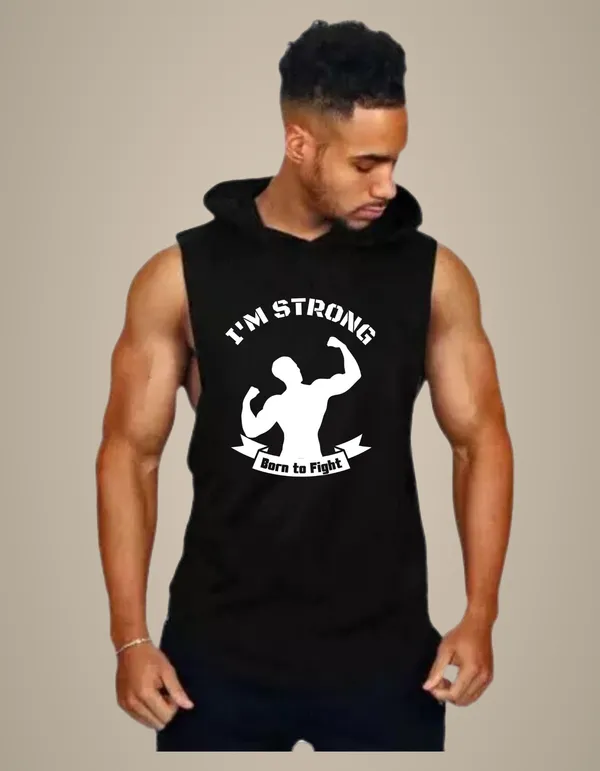 Black_Trendy_Hood_Sports/Gym_T-Shirt_For_Men