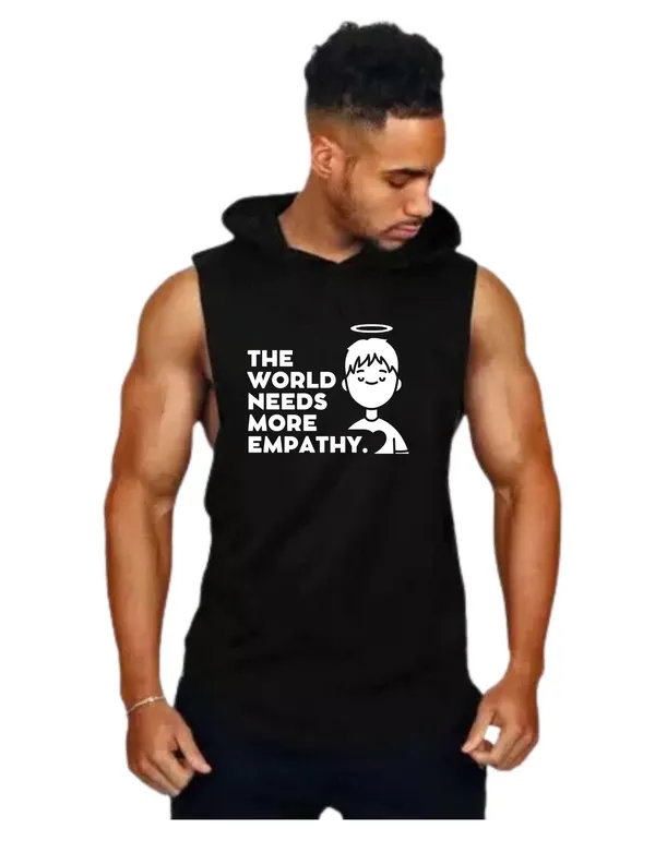 Black_Trendy_Hood_Sports/Gym_T-Shirt_For_Men