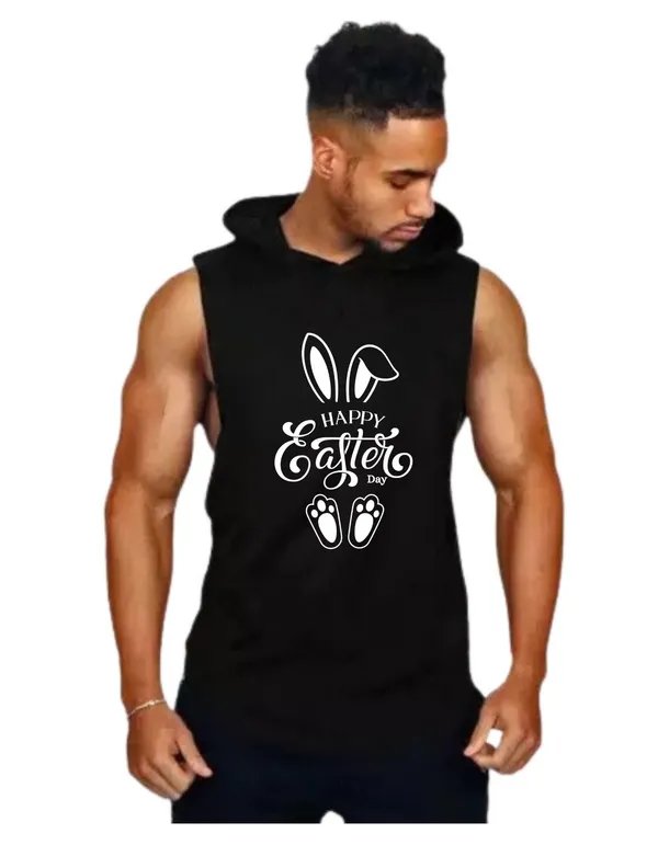 Black_Trendy_Hood_Sports/Gym_T-Shirt_For_Men
