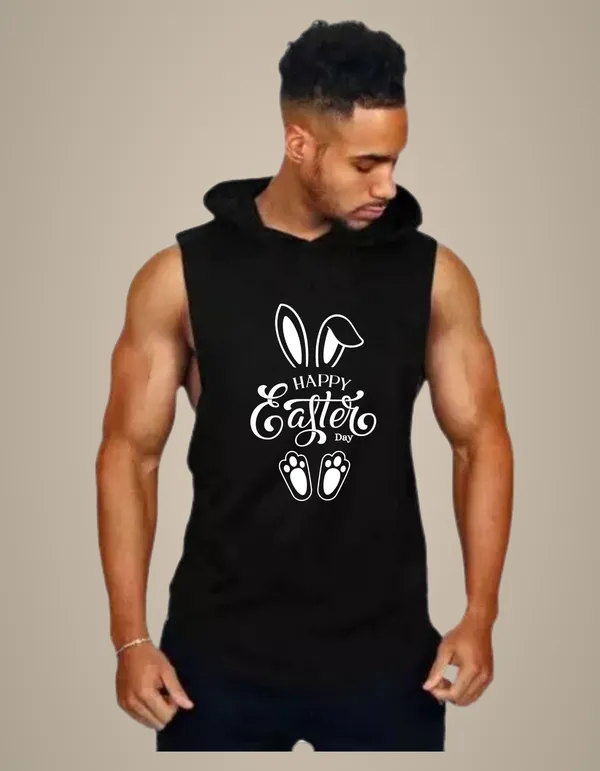 Black_Trendy_Hood_Sports/Gym_T-Shirt_For_Men