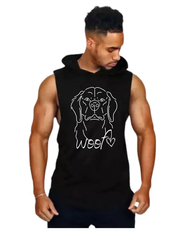Black_Trendy_Hood_Sports/Gym_T-Shirt_For_Men