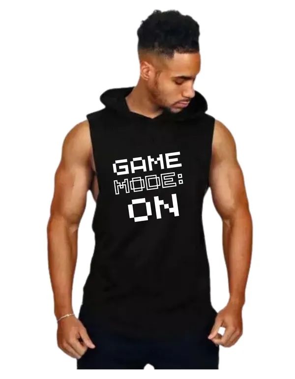 Black_Trendy_Hood_Sports/Gym_T-Shirt_For_Men