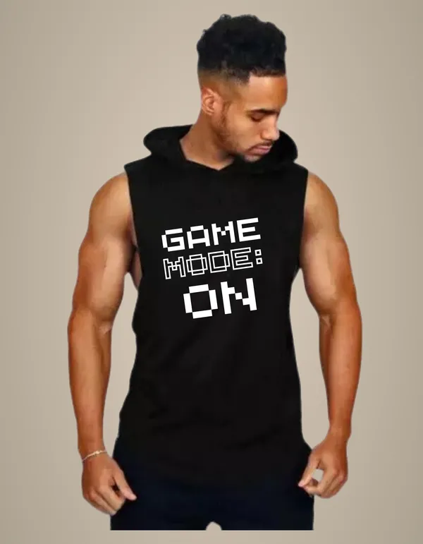 Black_Trendy_Hood_Sports/Gym_T-Shirt_For_Men