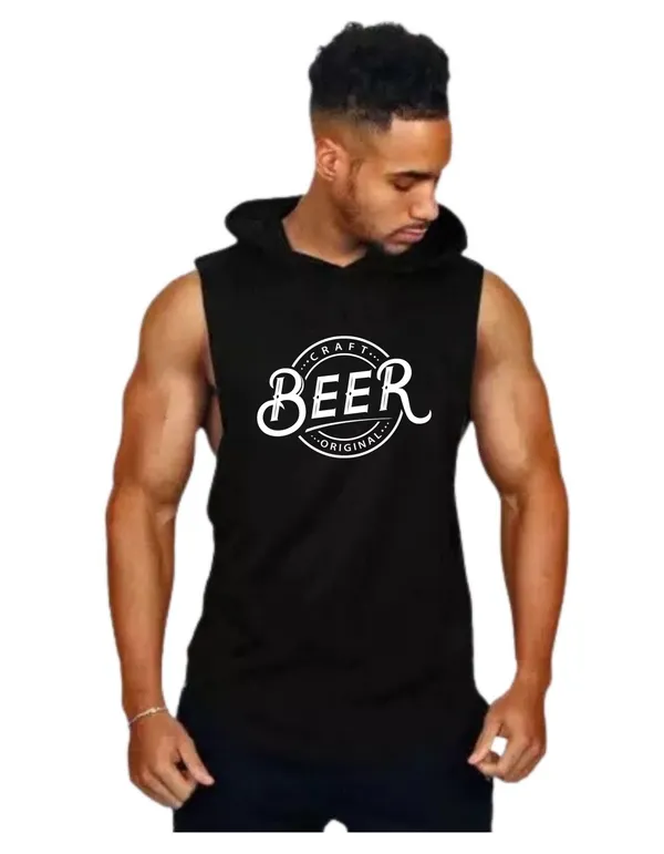 Black_Trendy_Hood_Sports/Gym_T-Shirt_For_Men