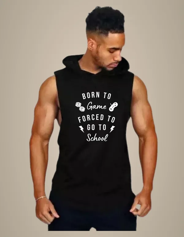 Black_Trendy_Hood_Sports/Gym_T-Shirt_For_Men