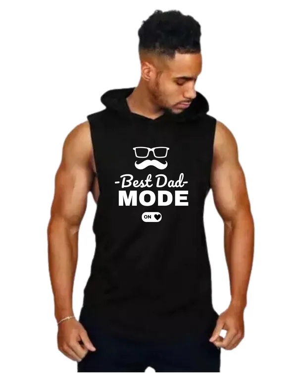 Black_Trendy_Hood_Sports/Gym_T-Shirt_For_Men