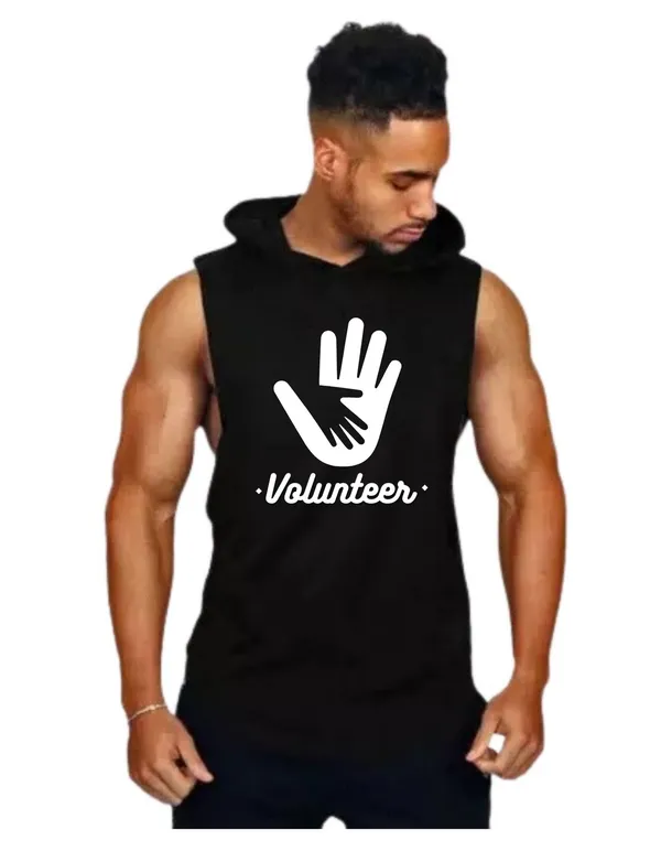 Black_Trendy_Hood_Sports/Gym_T-Shirt_For_Men
