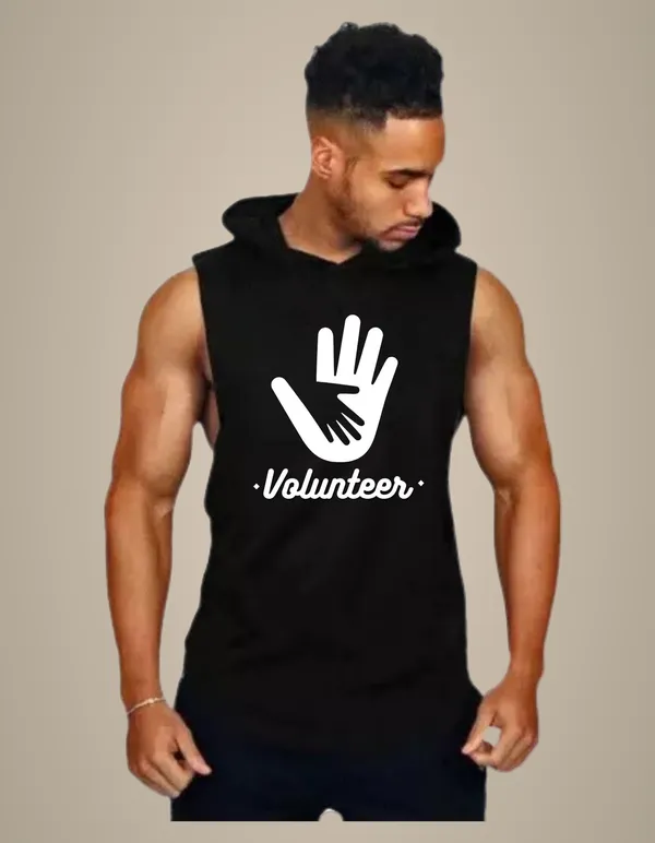 Black_Trendy_Hood_Sports/Gym_T-Shirt_For_Men