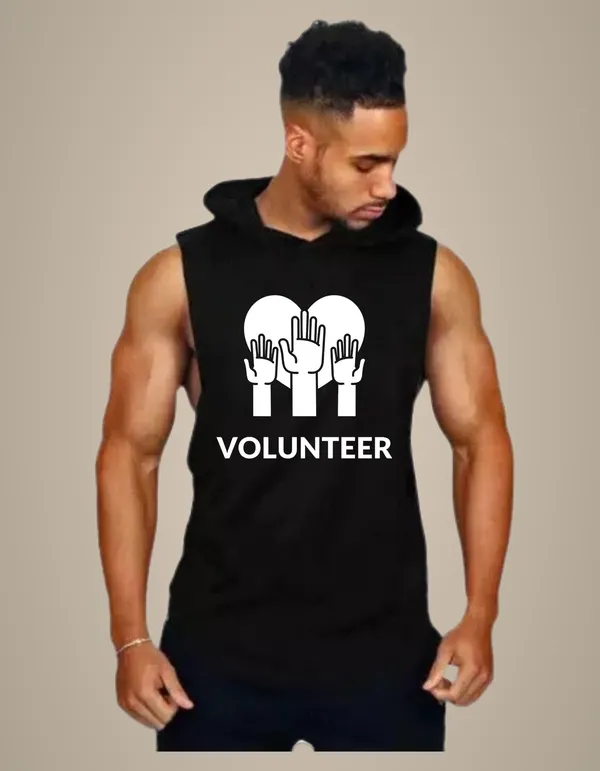 Black_Trendy_Hood_Sports/Gym_T-Shirt_For_Men
