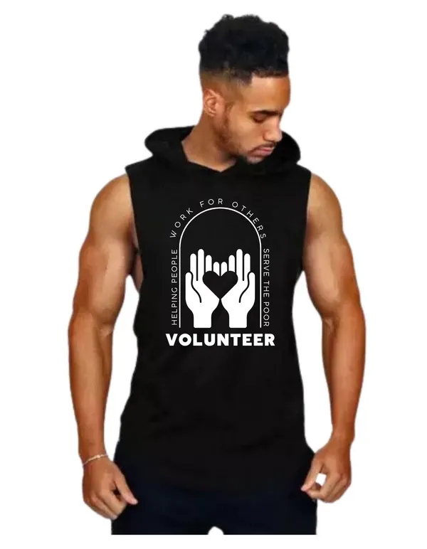 Black_Trendy_Hood_Sports/Gym_T-Shirt_For_Men