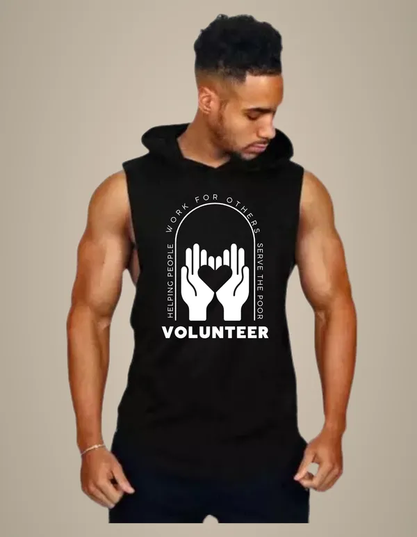 Black_Trendy_Hood_Sports/Gym_T-Shirt_For_Men