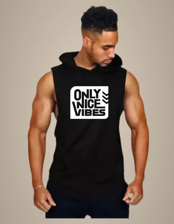 Black_Trendy_Hood_Sports/Gym_T-Shirt_For_Men
