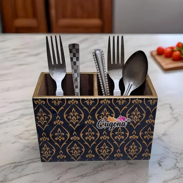Wooden_Cutlery_Holder-_Multipurpose_Holder_2_Section_Engineered_Wood,_epoxy_resin_coated_Glossy_Finish_Spoon_Holder_-_pencil_holder_|_Rack_Stand_Organizer_Container_Storage_spoon_cutlery