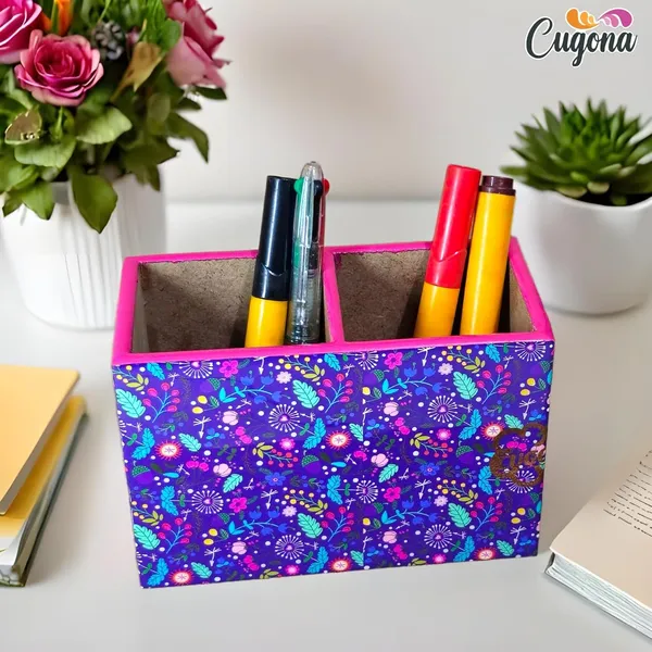 Wooden_Cutlery_Holder-_Multipurpose_Holder_2_Section_Engineered_Wood,_epoxy_resin_coated_Glossy_Finish_Spoon_Holder_-_pencil_holder_|_Rack_Stand_Organizer_Container_Storage_spoon_stand_(Blue_Floral)