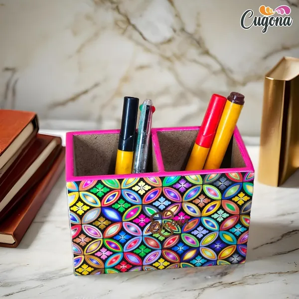 Wooden_Cutlery_Holder-_Multipurpose_Holder_2_Section_Engineered_Wood,_epoxy_resin_coated_Glossy_Finish_Spoon_Holder_-_pencil_holder_|_Rack_Stand_Organizer_Container_Storage_spoon_stand_(multicolor)