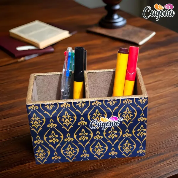 Wooden_Cutlery_Holder-_Multipurpose_Holder_2_Section_Engineered_Wood,_epoxy_resin_coated_Glossy_Finish_Spoon_Holder_-_pencil_holder_|_Rack_Stand_Organizer_Container_Storage_spoon_stand_(blue_moraccun)