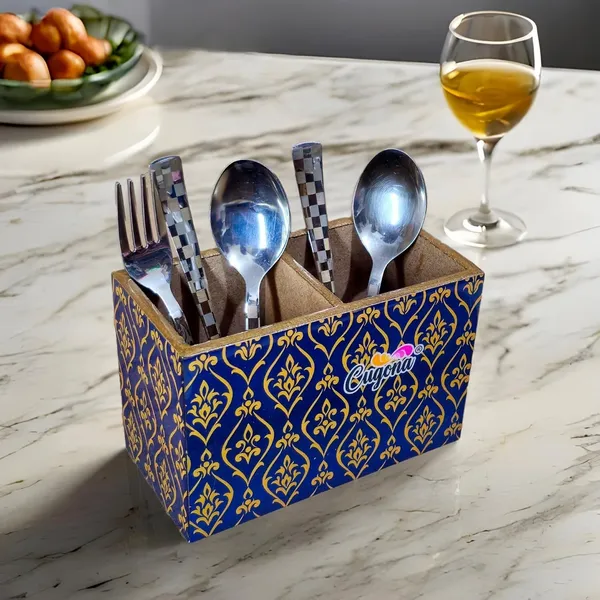 Wooden_Cutlery_Holder-_Multipurpose_Holder_2_Section_Engineered_Wood,_epoxy_resin_coated_Glossy_Finish_Spoon_Holder_-_pencil_holder_|_Rack_Stand_Organizer_Container_Storage_spoon_stand_(blue_moraccun)