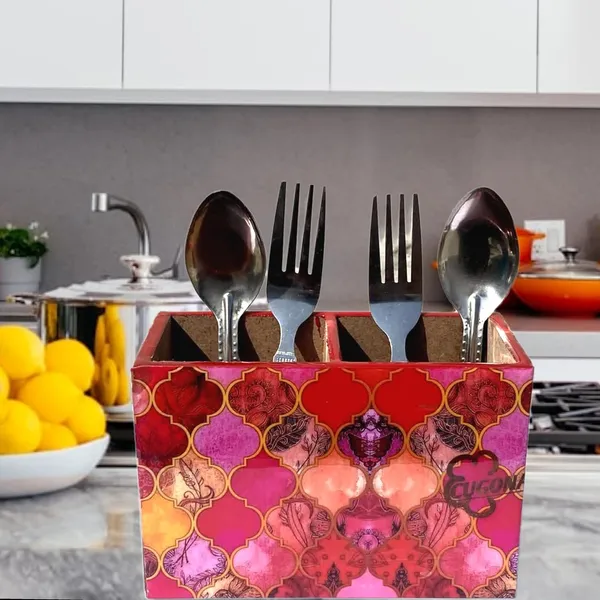 Wooden_Cutlery_Holder-_Multipurpose_Holder_2_Section_Engineered_Wood,_epoxy_resin_coated_Glossy_Finish-Spoon_Holder_-_pencil_holder_|_Rack_Stand_Organizer_Container_Storage_spoon_cutlery