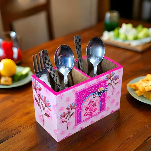 Wooden_Cutlery_Holder-_Multipurpose_Holder_2_Section_Engineered_Wood,_epoxy_resin_coated_Glossy_Finish_Spoon_Holder_-_pencil_holder_|_Rack_Stand_Organizer_Container_Storage_spoon_stand_(pinkfloral)
