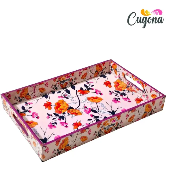 Wooden_Serving_Tray_with_Gold_Engraving_|_Set_of_3_|_Size_:_16_x_10_inch,_14_x_8_inch_&_12_x_6_inch_|_Enamel_Coated_Waterproof_|_Rectangular_|_Decorative_Trays_(creamflower)