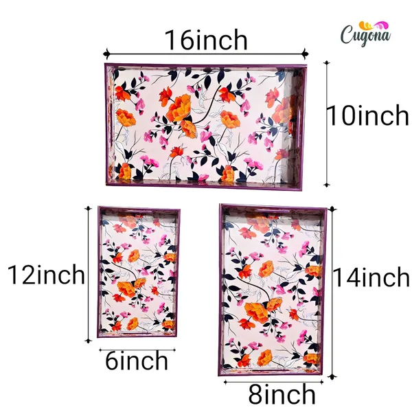 Wooden_Serving_Tray_with_Gold_Engraving_|_Set_of_3_|_Size_:_16_x_10_inch,_14_x_8_inch_&_12_x_6_inch_|_Enamel_Coated_Waterproof_|_Rectangular_|_Decorative_Trays_(creamflower)