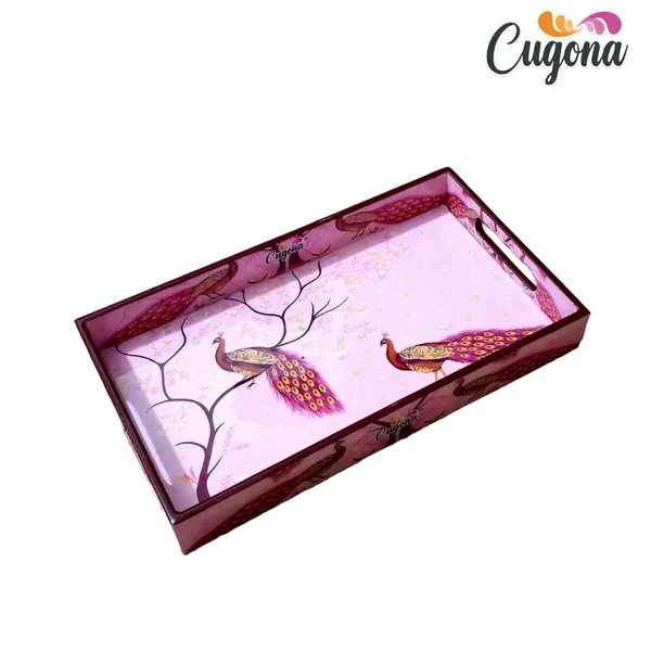 Wooden_Serving_Tray_with_Gold_Engraving_|_Set_of_3_|_Size_:_16_x_10_inch,_14_x_8_inch_&_12_x_6_inch_|_Enamel_Coated_Waterproof_|_Rectangular_|_Decorative_Trays_(pinkpeacock)