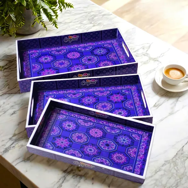 Wooden_Serving_Tray_with_Gold_Engraving_|_Set_of_3_|_Size_:_16_x_10_inch,_14_x_8_inch_&_12_x_6_inch_|_Enamel_Coated_Waterproof_|_Rectangular_|_Decorative_Trays_(purpleround)