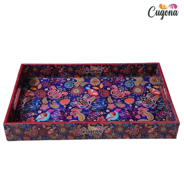Wooden_Serving_Tray_with_Gold_Engraving_|_Set_of_3_|_Size_:_16_x_10_inch,_14_x_8_inch_&_12_x_6_inch_|_Enamel_Coated_Waterproof_|_Rectangular_|_Decorative_Trays_(Redbirds)