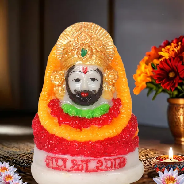 Khatu_Shyam_Ji_Murti-3INCH__Spiritual_Polyresin_Idol_for_Mandir,_Car_Dashboard_&_Home_Décor_|_Khatu_Baba_Statue_khatu_Shyam_Idol_khatu_Naresh_ki_murti_for_Home_Temple.