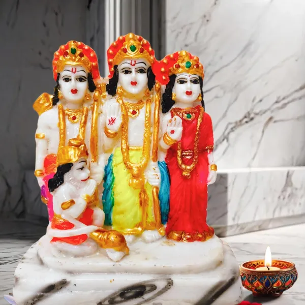 4.5-_Inch_Ram_Darbar_Murti_for_Home_Idol_Marble_dust_|_Multi-Colored_Finish,_Ideal_for_Pooja,_Home_Decor_|_Handcrafted_Ram_Darbar_Statue_Premium_Qualtity_ram_lakshman_sita_Hanuman_Idol.