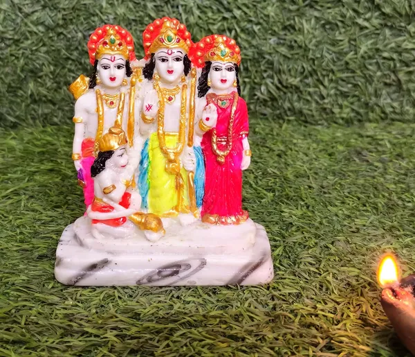 4.5-_Inch_Ram_Darbar_Murti_for_Home_Idol_Marble_dust_|_Multi-Colored_Finish,_Ideal_for_Pooja,_Home_Decor_|_Handcrafted_Ram_Darbar_Statue_Premium_Qualtity_ram_lakshman_sita_Hanuman_Idol.