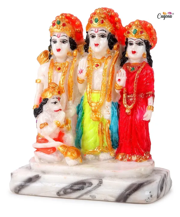 4.5-_Inch_Ram_Darbar_Murti_for_Home_Idol_Marble_dust_|_Multi-Colored_Finish,_Ideal_for_Pooja,_Home_Decor_|_Handcrafted_Ram_Darbar_Statue_Premium_Qualtity_ram_lakshman_sita_Hanuman_Idol.