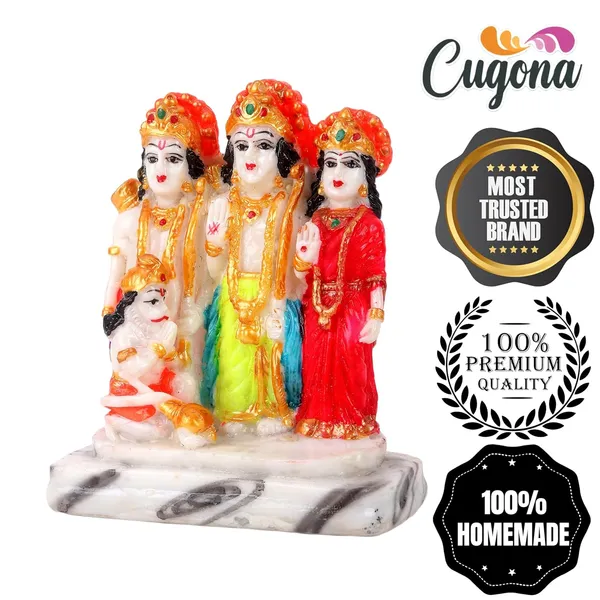 4.5-_Inch_Ram_Darbar_Murti_for_Home_Idol_Marble_dust_|_Multi-Colored_Finish,_Ideal_for_Pooja,_Home_Decor_|_Handcrafted_Ram_Darbar_Statue_Premium_Qualtity_ram_lakshman_sita_Hanuman_Idol.