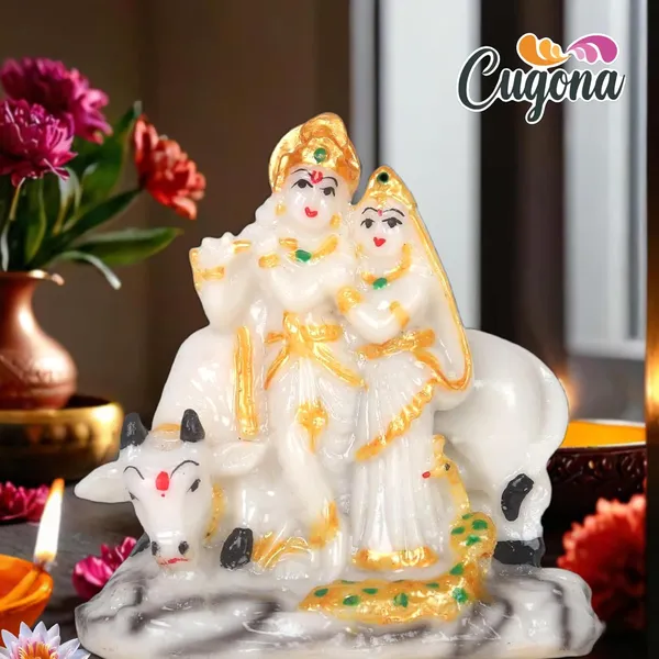 4inch-_Radha_Krishna_with_Cow_Murti_for_Home_Pooja_Multicolor_Figurine_for_Home_Décor,_Radha_Krishna_Idol_for_Gift-_Radha_Krishna_Statue_Marble_dust_Krishna_Statue_with_Cow