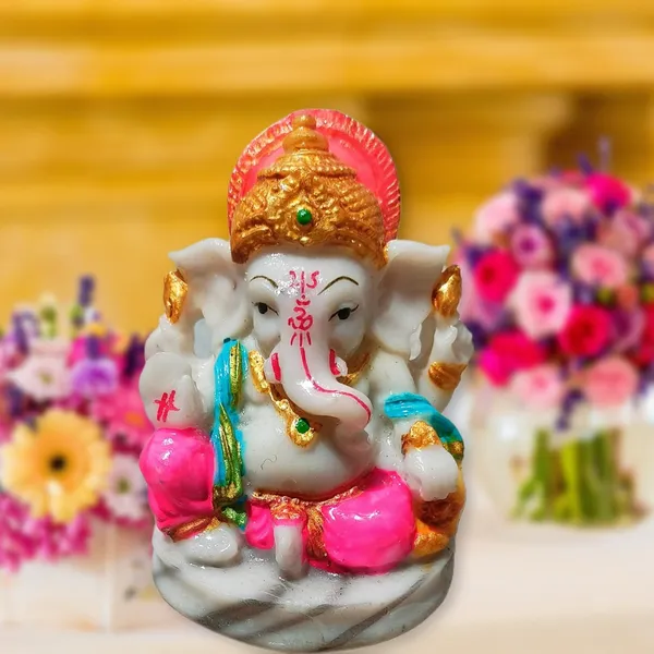 Ganesh_Idol_for_Home_Decor_4-inch_Polyresin_Ganesha_Murti_for_Pooja,_Ganesh_Idol_Marble_dust__Ganpati_Statue,_Ganesh_Ji_murti_for_Good_Fortune_Ganesha_Murti