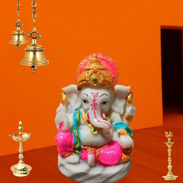 Ganesh_Idol_for_Home_Decor_4-inch_Polyresin_Ganesha_Murti_for_Pooja,_Ganesh_Idol_Marble_dust__Ganpati_Statue,_Ganesh_Ji_murti_for_Good_Fortune_Ganesha_Murti