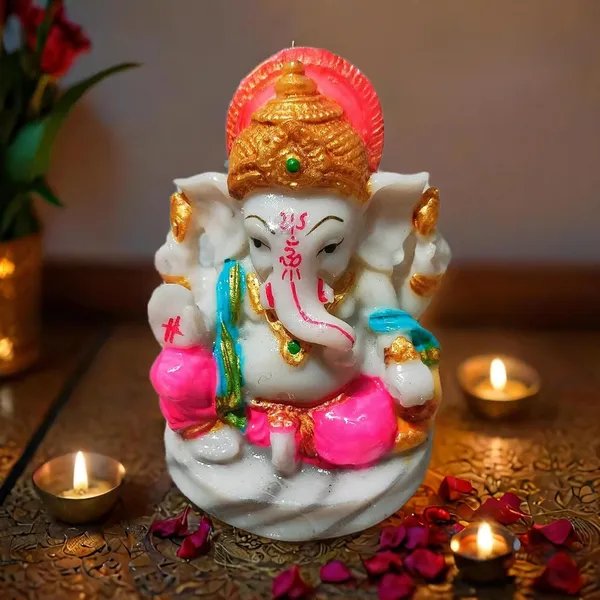 Ganesh_Idol_for_Home_Decor_4-inch_Polyresin_Ganesha_Murti_for_Pooja,_Ganesh_Idol_Marble_dust__Ganpati_Statue,_Ganesh_Ji_murti_for_Good_Fortune_Ganesha_Murti