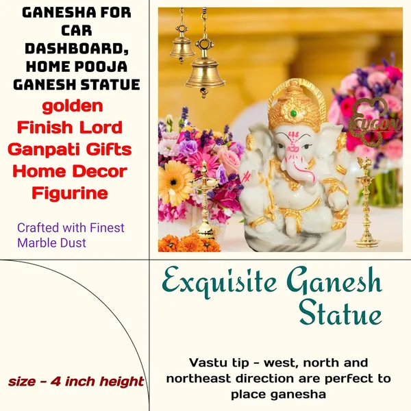 Ganesh_Idol_for_Home_4-inch_Polyresin_Ganesha_Murti_for_Pooja,_Ganesh_Idol_Marble_dust__White_&_Golden_Ganpati_Statue,_Ganesh_Ji_murti_for_Good_Fortune_Ganesha_murti.