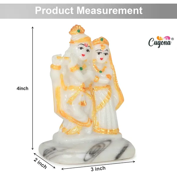 Radha_Krishna_Murti_for_Home_Pooja_4inch_Multicolor_Figurine_for_Home_Décor,_Radha_Krishna_Idol_for_Gift-_Radha_Krishna_Statue_Marble_dust_Krishna_Radha_ki_murti_radhe_krishn_Marble_Statue