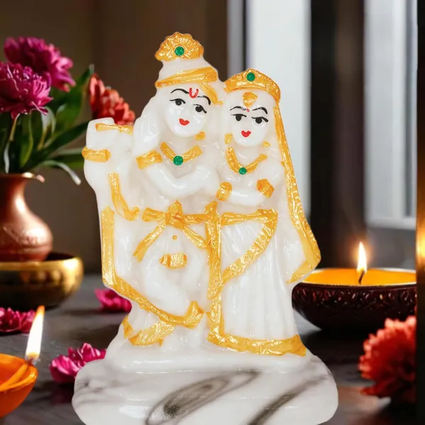 Radha_Krishna_Murti_for_Home_Pooja_4inch_Multicolor_Figurine_for_Home_Décor,_Radha_Krishna_Idol_for_Gift-_Radha_Krishna_Statue_Marble_dust_Krishna_Radha_ki_murti_radhe_krishn_Marble_Statue