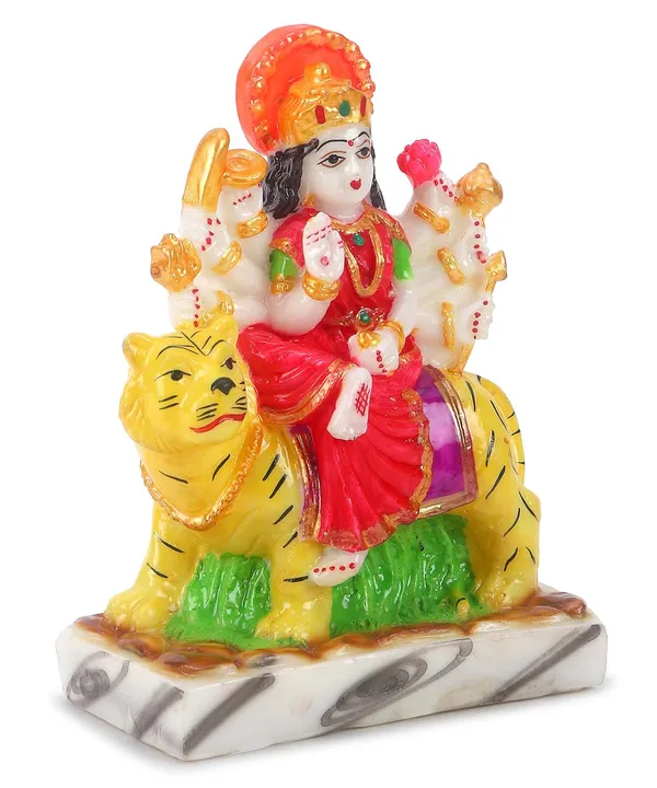 Durga_MATA_murti_Idol_for_Pooja_Room,_Goddess_Durga_Idol_5.5_Inch_Polyresin_vaishno_MATA_Statue_for_Home_Pooja_Decor_duga_Idol_Marble_dust_sherawali_murti_Durga_Statue