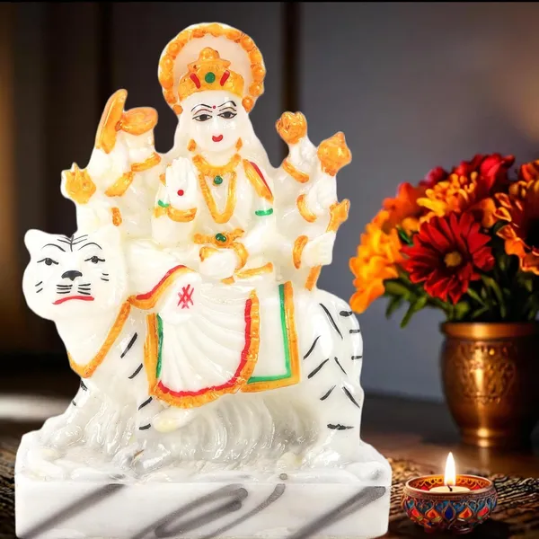 Durga_MATA_murti_Idol_for_Pooja_Room,_Goddess_Durga_Idol|_Durga_maa_murti_-_5.5_Inch_Polyresin_Sherawali_MATA_Statue_for_Home_Decor_duga_Idol_Marble_dust