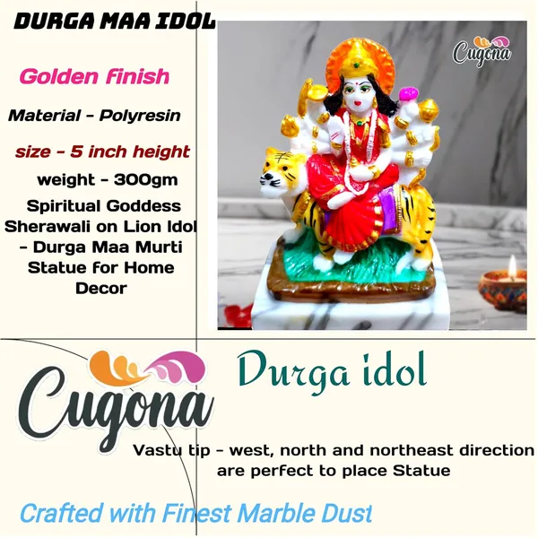 Durga_MATA_murti_Idol_for_Pooja_Room,_Goddess_Durga_Idol_Durga_maa_murti_-_5_Inch_Polyresin_Sherawali_MATA_Statue_for_Home_Decor_duga_Idol_Marble_dust